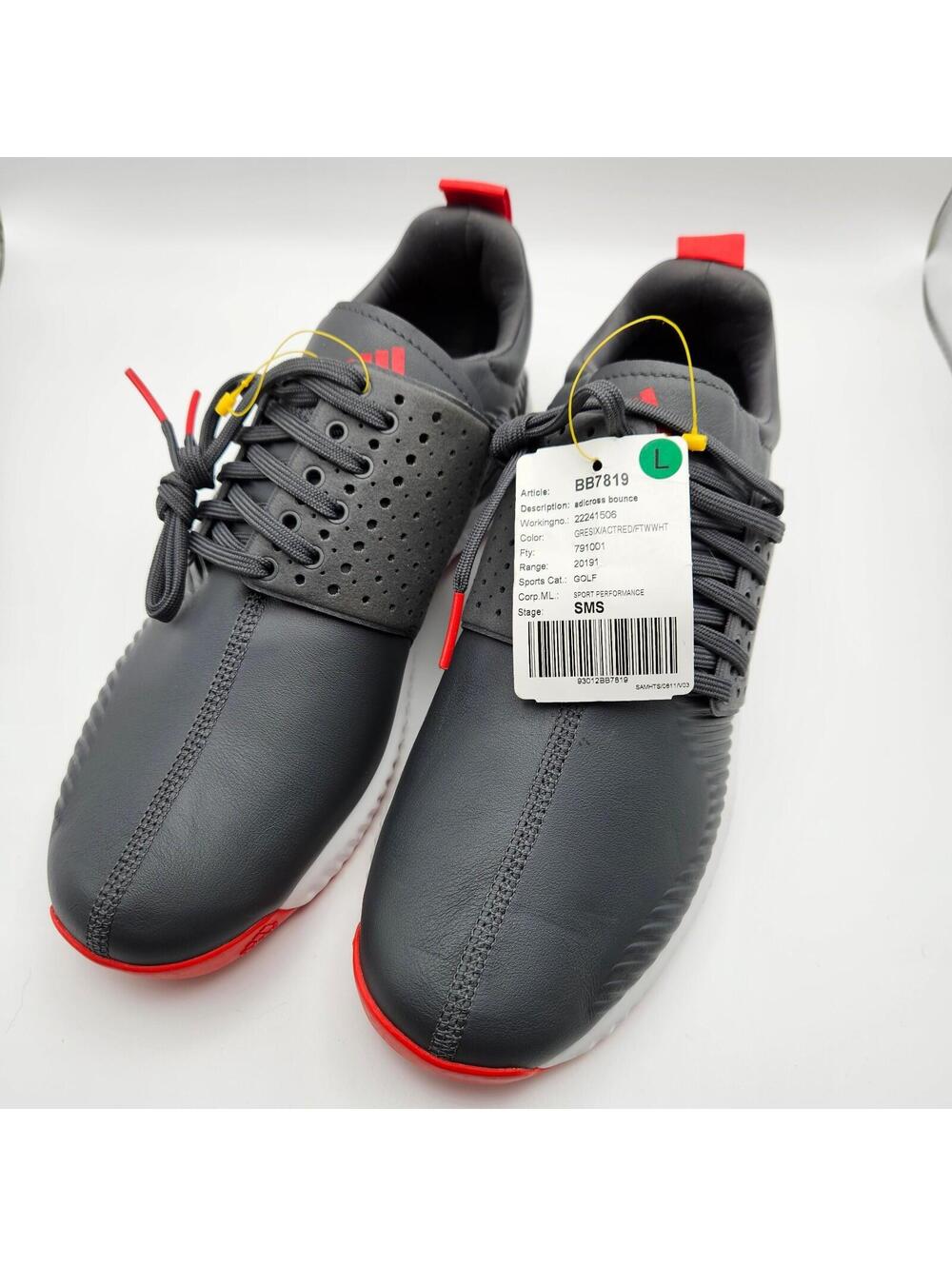 Adidas Adicross Bounce Golf Shoes Black Red Mens Size 9